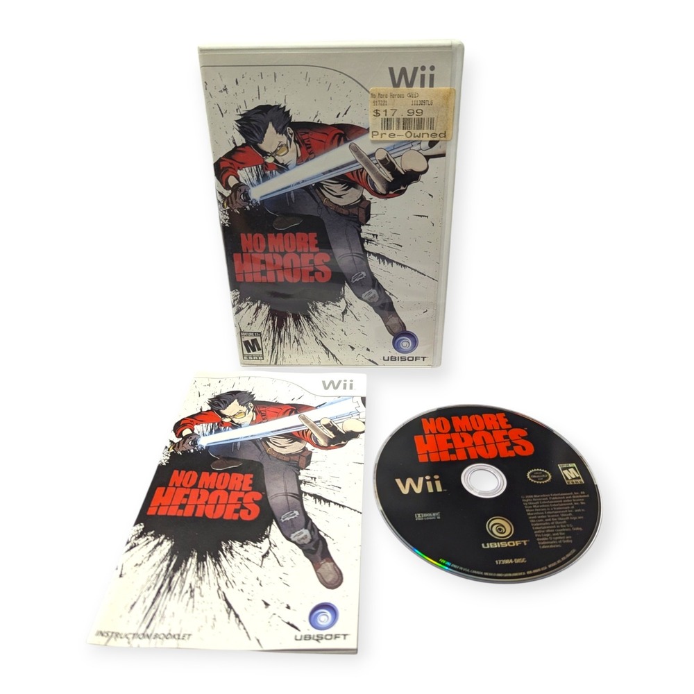 No More Heroes‎ Nintendo Wii Action Game Ubisoft Complete CIB Travis Touchdown